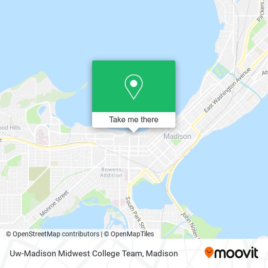 Uw-Madison Midwest College Team map