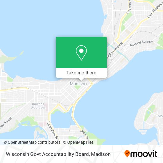 Mapa de Wisconsin Govt Accountability Board