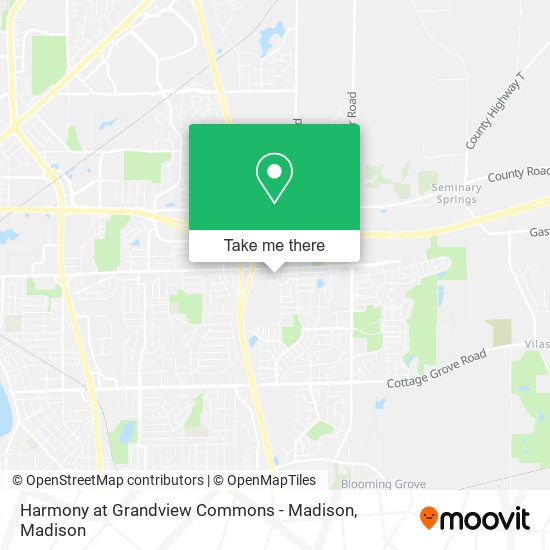 Harmony at Grandview Commons - Madison map