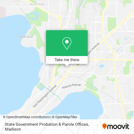 State Government Probation & Parole Offices map