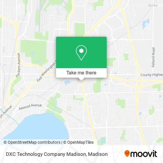 Mapa de DXC Technology Company Madison