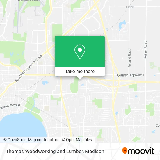 Thomas Woodworking and Lumber map