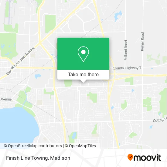 Finish Line Towing map