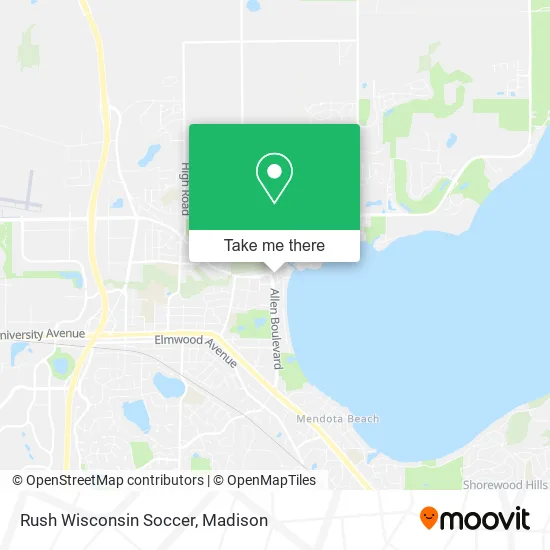 Rush Wisconsin Soccer map
