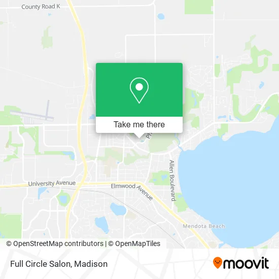 Full Circle Salon map