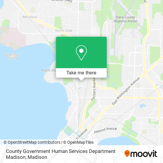 Mapa de County Government Human Services Department Madison