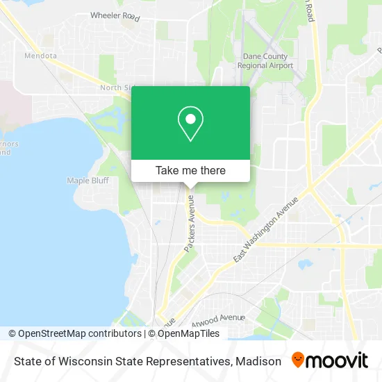 State of Wisconsin State Representatives map