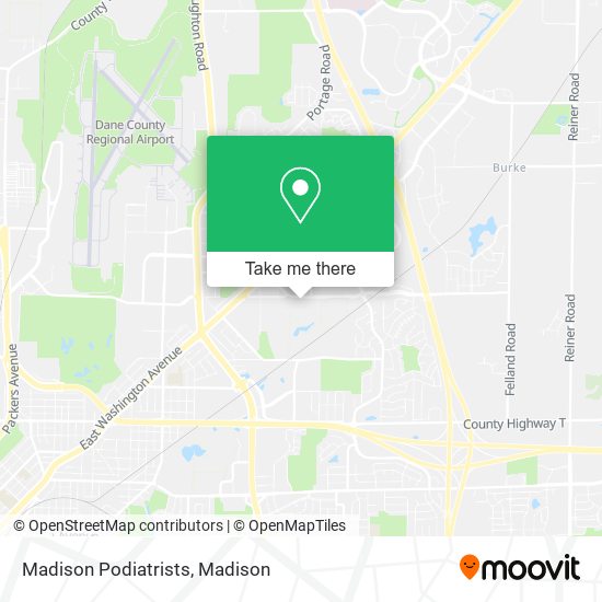 Madison Podiatrists map