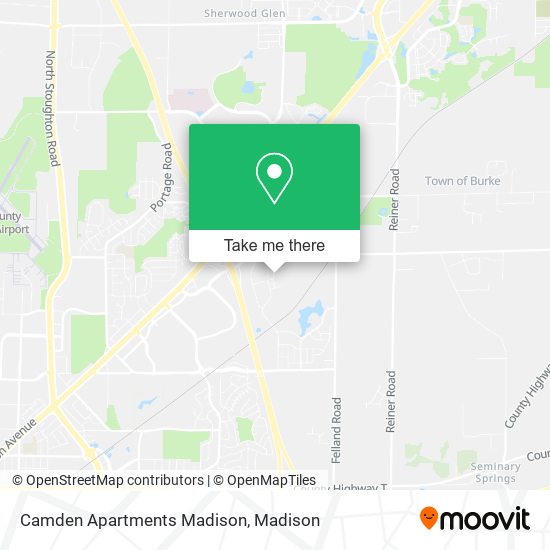 Camden Apartments Madison map