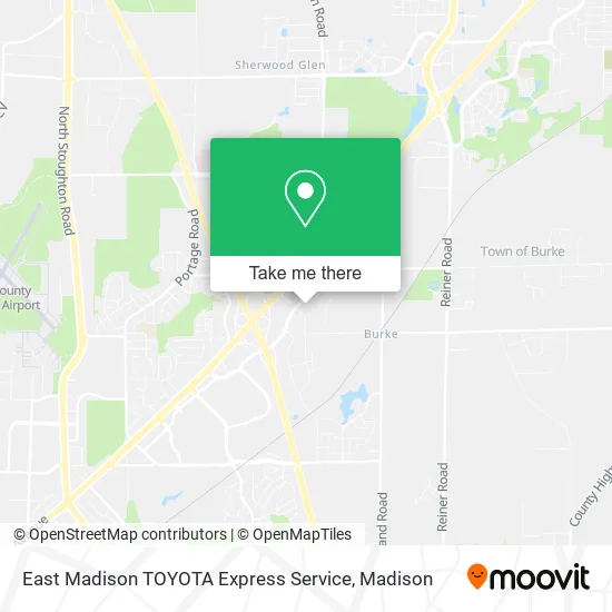 East Madison TOYOTA Express Service map