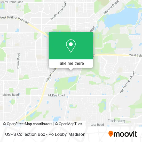 USPS Collection Box - Po Lobby map