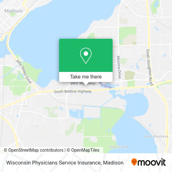 Mapa de Wisconsin Physicians Service Insurance