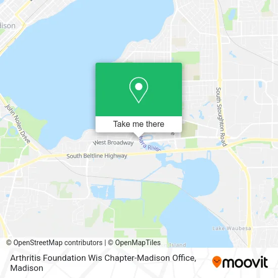 Arthritis Foundation Wis Chapter-Madison Office map
