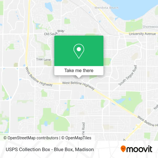 USPS Collection Box - Blue Box map