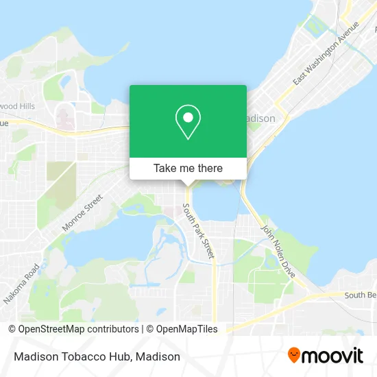 Madison Tobacco Hub map