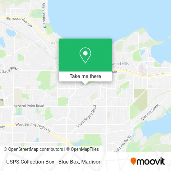 USPS Collection Box - Blue Box map