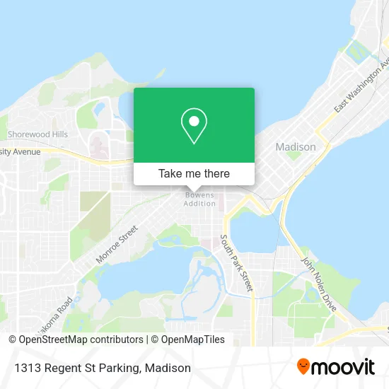 Mapa de 1313 Regent St Parking