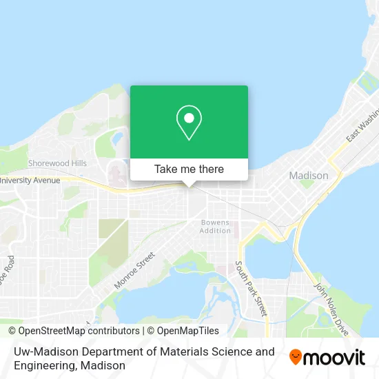 Mapa de Uw-Madison Department of Materials Science and Engineering