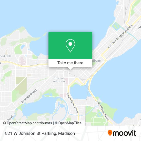 Mapa de 821 W Johnson St Parking