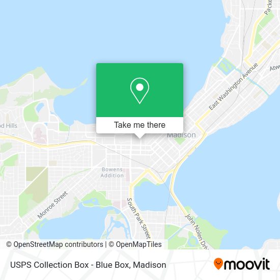 USPS Collection Box - Blue Box map