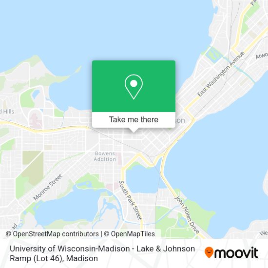 University of Wisconsin-Madison - Lake & Johnson Ramp (Lot 46) map