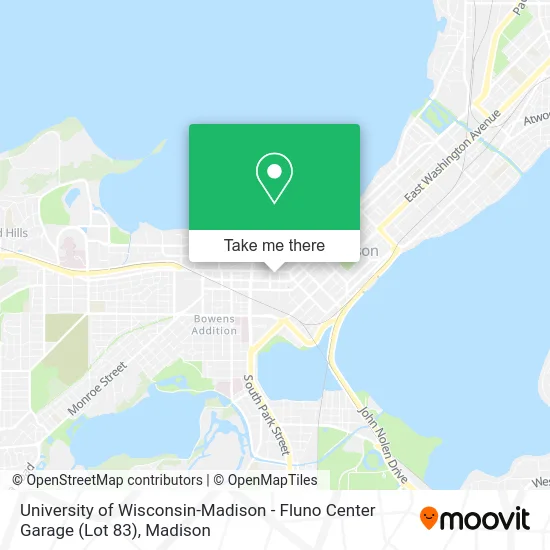 University of Wisconsin-Madison - Fluno Center Garage (Lot 83) map