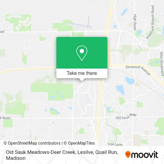 Mapa de Old Sauk Meadows-Deer Creek, Lesilve, Quail Run