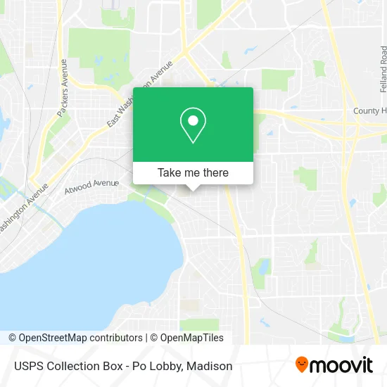 USPS Collection Box - Po Lobby map