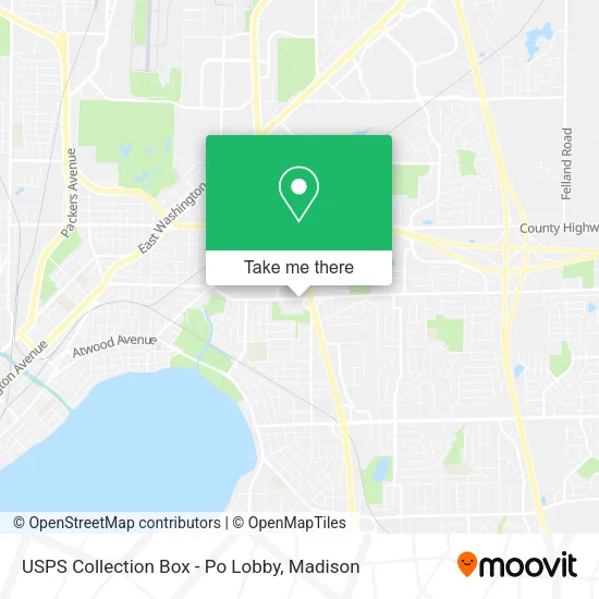 USPS Collection Box - Po Lobby map
