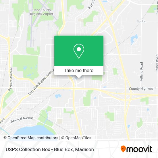 USPS Collection Box - Blue Box map