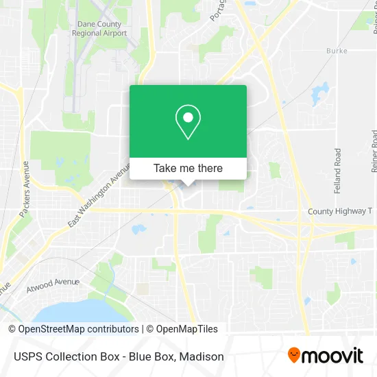 Mapa de USPS Collection Box - Blue Box