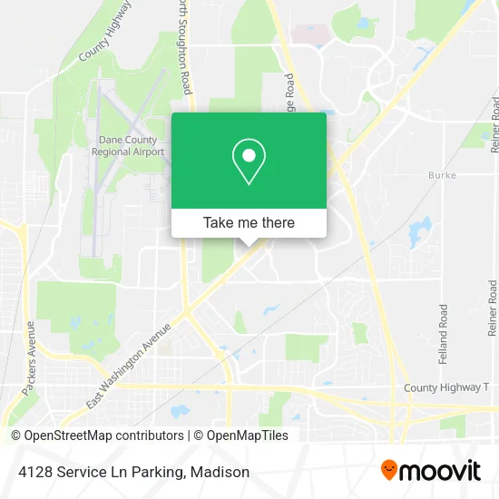 Mapa de 4128 Service Ln Parking