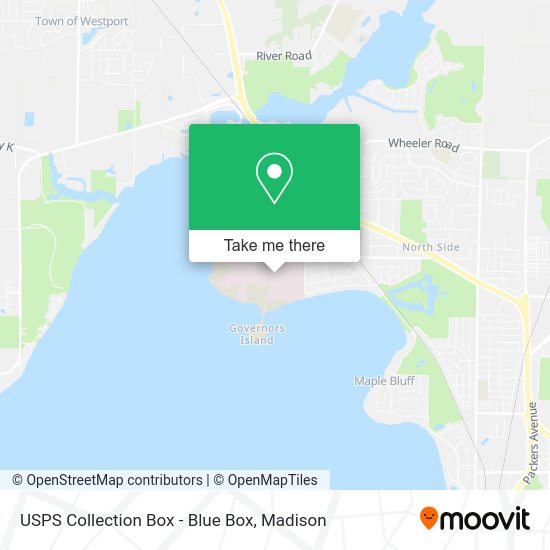 USPS Collection Box - Blue Box map