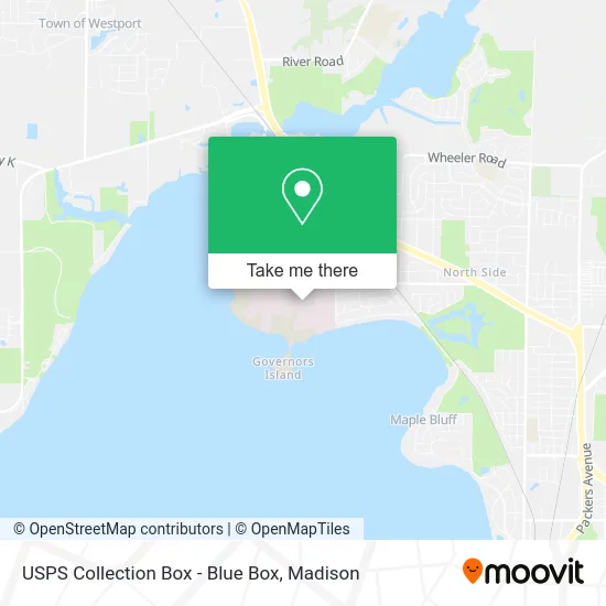 USPS Collection Box - Blue Box map