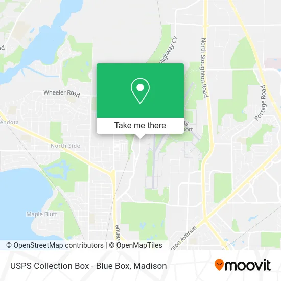 USPS Collection Box - Blue Box map