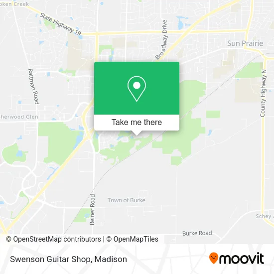 Mapa de Swenson Guitar Shop