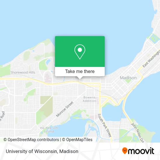 University of Wisconsin map