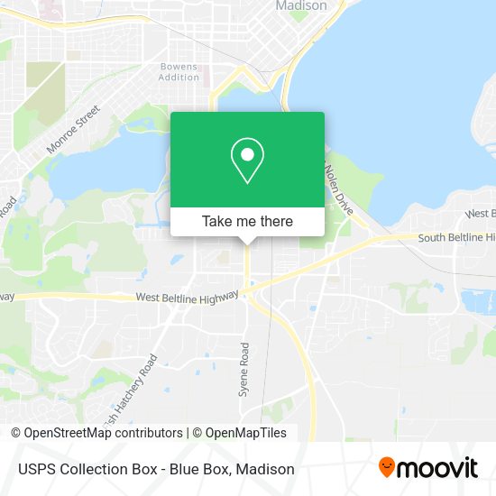 USPS Collection Box - Blue Box map