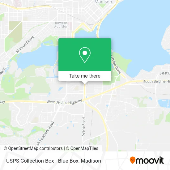 Mapa de USPS Collection Box - Blue Box