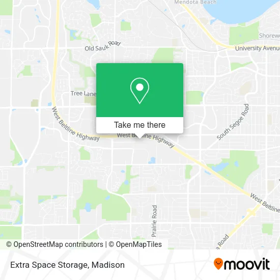 Extra Space Storage map