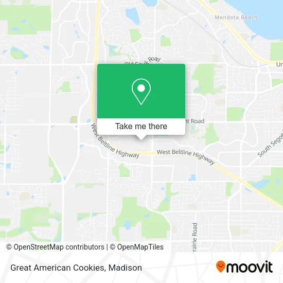 Mapa de Great American Cookies