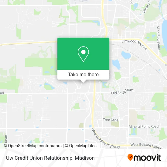 Mapa de Uw Credit Union Relationship