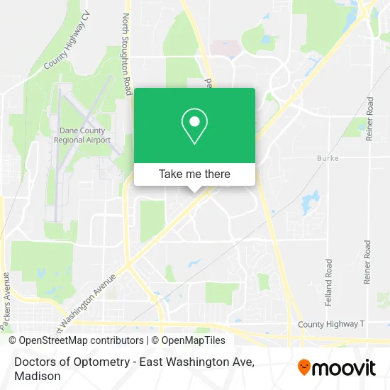 Mapa de Doctors of Optometry - East Washington Ave