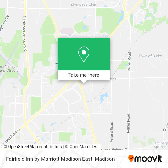 Mapa de Fairfield Inn by Marriott-Madison East