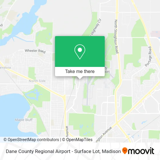 Mapa de Dane County Regional Airport - Surface Lot