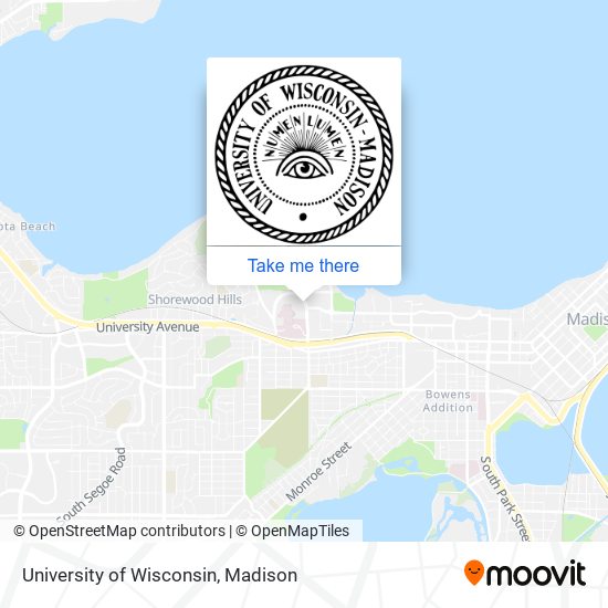 University of Wisconsin map