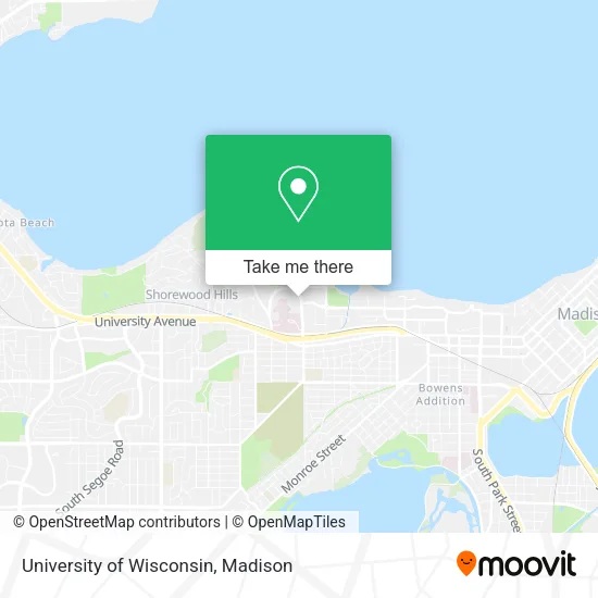 Mapa de University of Wisconsin