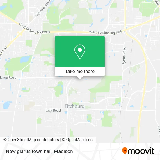 Mapa de New glarus town hall