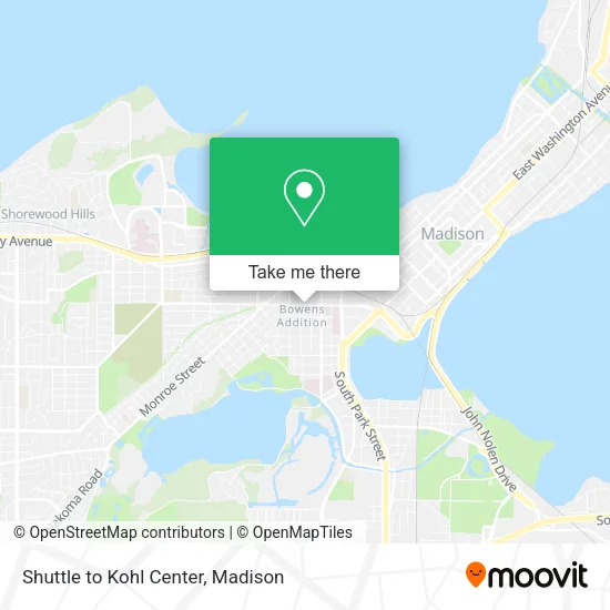 Mapa de Shuttle to Kohl Center