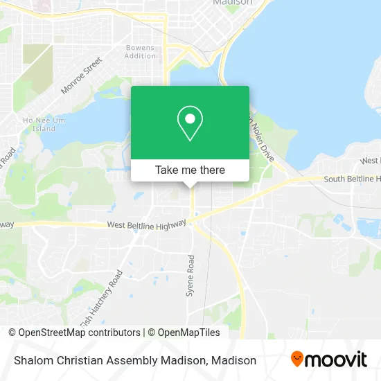 Shalom Christian Assembly Madison map